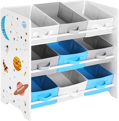 Speelgoedkast - Opbergkast voor speelgoed - Kinderkast - Speelgoed organizer - Opbergkast kinderen - Met lades - 62.5 x 29.5 x 60 - Wit