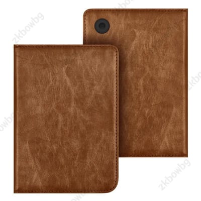 Voor KOBO Clara Kleur/BW/2E 6'' E-reader Hoes N367 Smart Cover Handriem Stand Funda Automatische Slaap/Ontwaak Beschermhoes bruin