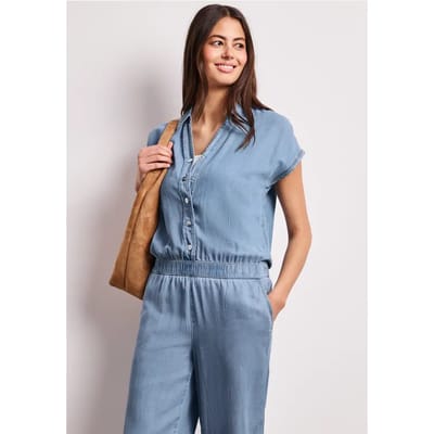 Jumpsuit Wide Legs in een gewassen look