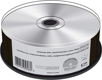 Blu-ray Disc - Lege Media - Gegevens Archiveren - Volledig Gemetalliseerd - 25 GB - Zilver