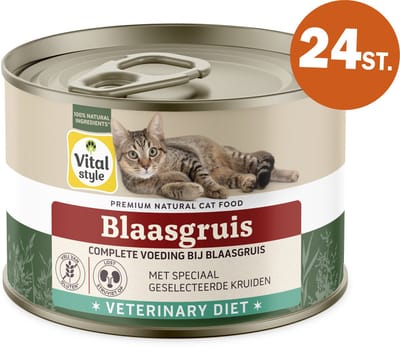 VITALstyle Blaasgruis - Natvoer - Stopt De Vorming Van En Verminderd Aanwezig Struviet - Met o.a. Cranberry & Brandnetel - 24 x 200 g