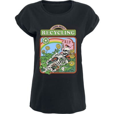 Steven Rhodes - Fun T-shirt - Learn About Recycling - S tot 4XL - voor Vrouwen - zwart