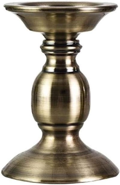 Kaarsenhouder Metaal - Kandelaar Luxe - Tafel Decoratie - Europees Design - Klein Formaat - Brons