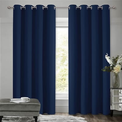 Unyqoos ® Donkerblauwe Thermische Verduisteringsgordijnen voor Voordeur en Slaapkamer, Geluidsreductie en Energiebesparing