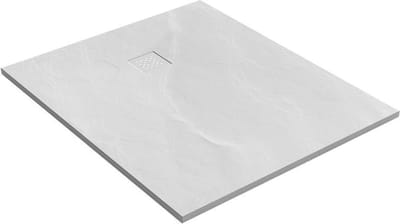 Brauer Douchebak Asteroid 100x120 incl. antislip en antibacterieel mineraalmarmer mat wit