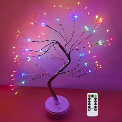 Stijlvolle LED Tafellampen met Afstandsbediening, Koper Draad en USB Voeding voor Sfeervolle Verlichting in Slaapkamer, Kantoor en Feestdecoratie