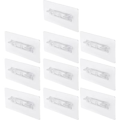 Lot de 10 Chevilles de Support d'Étagère Sans Perçage Supports de Fixation de Cloison Broche pour Placard Panneau Clair transparent