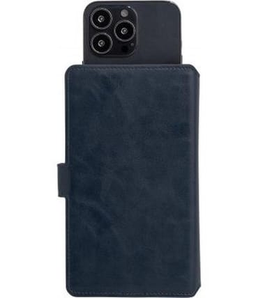 Bigben Connected, Hoesje geschikt voor Universele Smartphone Maat XXL - Folio Wallet met Lipsluiting, Blauw