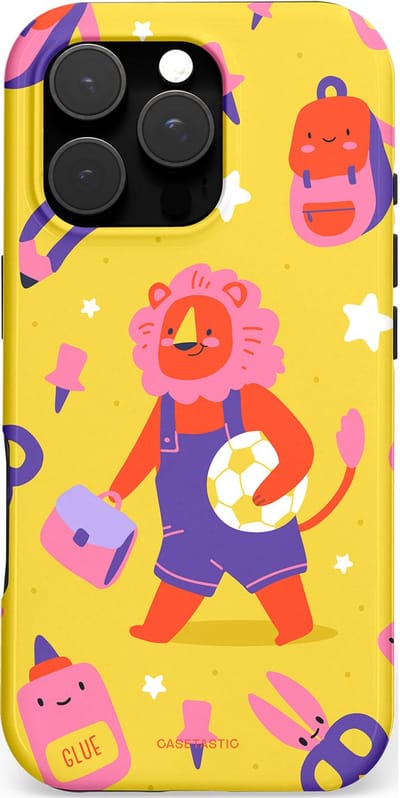 Casetastic hoesje geschikt voor Apple iPhone 16 Pro - MagSafe - Dubbellaagse bescherming - Krachtige lessen - Fashion Case - Goud Koraal