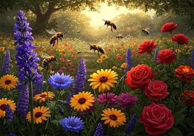 Legpuzzel 5000 stukjes - Kleurrijke bloemen - Ontspanning thuis - Alfabetische achterkant - 156 x 105 cm - Multicolor