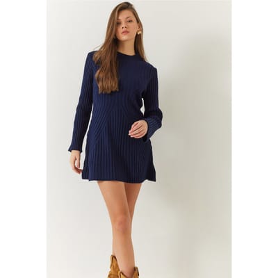 Geribbelde Textuur Truirok Kleid