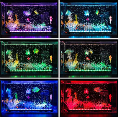 Aquarium LED Verlichting RGB met mogenlijkheid voor Luchtbellen 29 cm – 13 LED’s – Exclusief Luchtpomp – IP68 Onderwater Lamp – Met Afstandsbediening