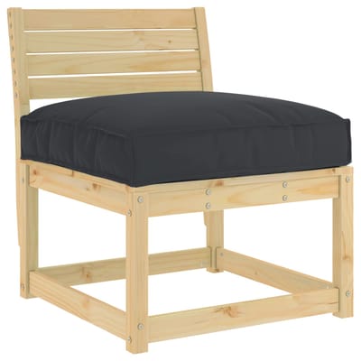 vidaXL Kussen Oxford Stof Zwart 70 x 70 x 12 cm