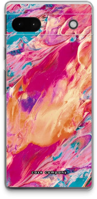 Case Company® - Hoesje geschikt voor Google Pixel 6a hoesje - Pastel Echoes - Soft Cover Telefoonhoesje - Bescherming aan alle Kanten en Schermrand