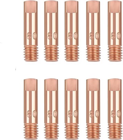 10 Stuks 15AK 0.8mm Contactpunten voor MIG/MAG Lasapparatuur - Koper Flow Nozzles en Accessoires voor Laswerkzaamheden