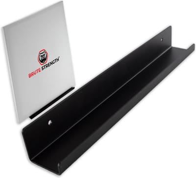 Stalen Vinyl Houder Opbergsysteem - LP Wandplank Zwart - Fotoplank - Schilderij Ophangsysteem - 2 Stuks Incl. Bevestiging