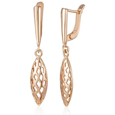 Boucles d'Oreilles Pendantes Simples Brillantes Pour Femmes Mode Couleur Or Rose Accessoires Haute Qualité Bijoux Fins Quotidien beige