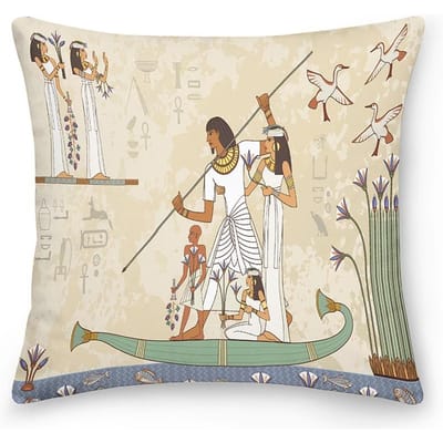 Egyptische Kussensloop Oude Egypte Kussensloop Bank Woonkamer Decoratie Decoratief 45x45cm