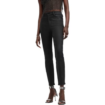 AllSaints Dax Jean Coated Black Taglia: W25 | Pantaloni di pelle Outlet | Donna | Nero