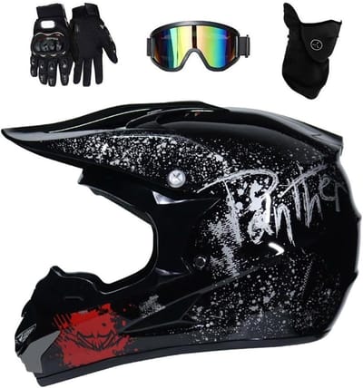 Motorcross Helm Set - Off Road ATV - Veilig Rijden - Compleet Met Accessoires - Maat S - Zwart