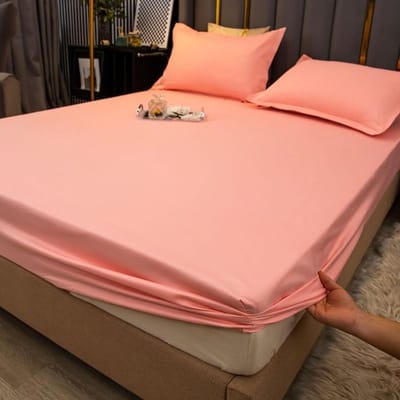 Bamboe Hoeslaken - Zacht Laken - Comfortabele Slaap - Ademend Materiaal - 120x200 cm - Effen Roze
