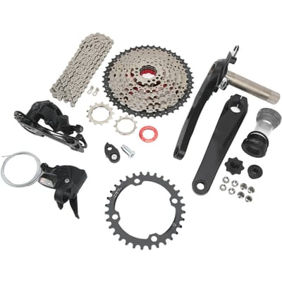 Kit de changement de vitesse pour vélo léger à 8 vitesses avec volant d'inertie 46 dents et chaîne de changement de vitesse, dérailleur arrière pour
