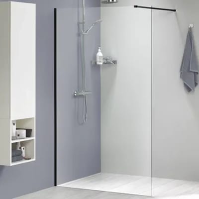 Sealskin Inloopdouche Mix&match 138x200cm - Mat Zwart Profiel - 8 Mm Helder Glas