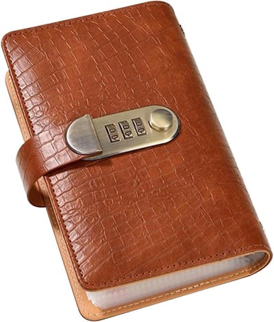 Geldboek met Slot - Spaardoeboek Budgetplanner - Geld Besparen - Anti-temper Mechanisme - 100 Pagina's - Bruin