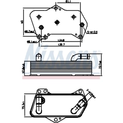 Olie radiator, automatische versnellingsbak NISSENS 91281