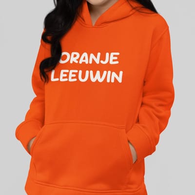 Oranje EK WK & Koningsdag Hoodie Oranje Leeuwin XS