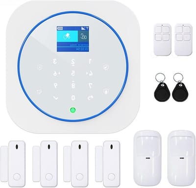 Draadloos Alarmsysteem - Beveiligingskit App - Huis Beveiligen - 11 Talen Schakelbaar - 180x115x20mm - Zwart