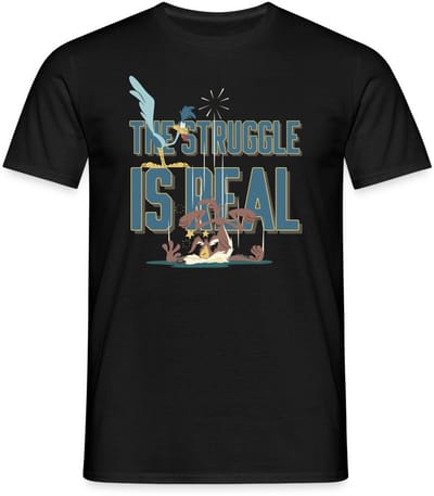 Looney Tunes The Struggle Is Real T-Shirt Heren