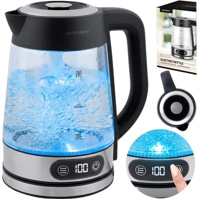 Berdsen BD-715 - Glazen waterkoker - Instelbare temperatuur - 1,8 l - 2200 W