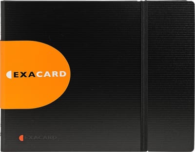 Exacompta 5x Exactive® Visitekaarthouder met uitneembare pochetten Exacard - 240 kaarten - 20x25cm - Zwart - 75134E