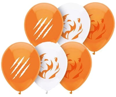 Haza oranje leeuw ballonnen - 16x stuks - 30 cm - Koningsdag - WK/EK - supporters - versiering