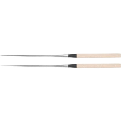 Roestvrijstalen Eetstokjes Japanse Sushi Eetstokjes met Houten Handvat Keukenaccessoire L Maat Small gray