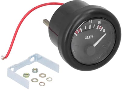 Spanningsmeter - Voltmeter Indicatielicht - Voertuig Controle - Schokbestendig Ontwerp - 52 Mm - Zwart