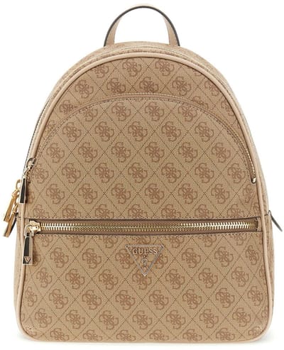 GUESS Vrije tijd rugzak Rugzak Manhattan II Backpack Latte Logo Lichtbruin