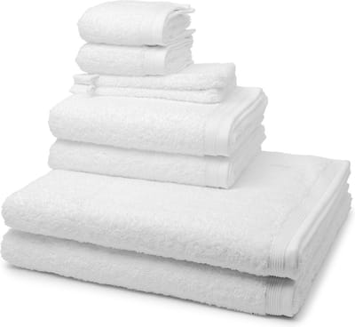 Möve 2 X was- 2 X gast- 2 X douche- 2 X handdoek in een set Superwuschel