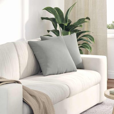 vidaXL - Zitkussens - 2 - st - Stof - Lichtgrijs - 45 - x - 45 - cm