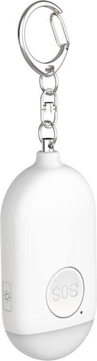 Scoby - Alarm Sleutelhanger - Zelfverdediging Alarm - Persoonlijk Noodalarm - Self-Defense Keychain - 130 dB - Compact formaat - Wit