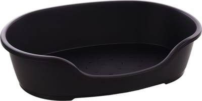 Hondenmand – kunststof mand Tuck Ovaal Zwart XXL 102,5x67cm – gerecycled & antislip – stevig Europees design
