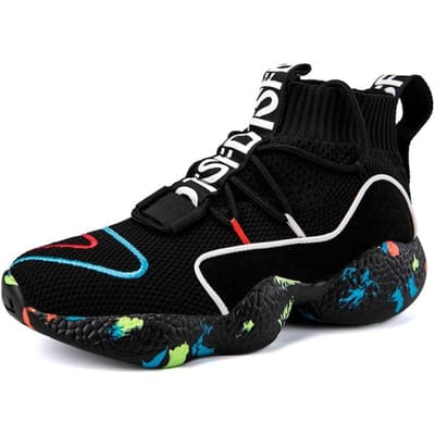 Hardloopschoenen voor heren Sneakers Camo Sokken Sneakers Atletische Sportschoenen Dames Ademende Jogging Schoenen Mesh Chaussure Homme 44 zwart