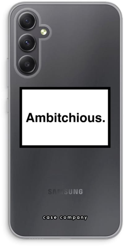 Case Company® - Hoesje geschikt voor Samsung Galaxy A34 hoesje - Ambitchious - Soft Cover Telefoonhoesje - Bescherming aan alle Kanten en Schermrand