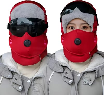 Nivard Oorwarmers - Oorverwarmers - Earmuffs - Ear Warmers - Dames - Heren - Volwassenen - Winter - Unisex - Rood - Met Zwarte Bril