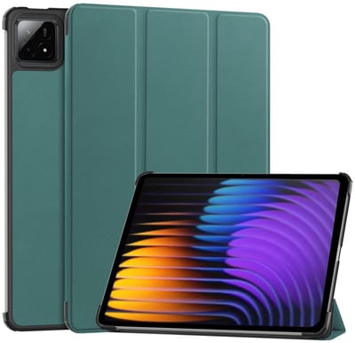 Coverup Tablethoes geschikt voor Xiaomi Pad 7 (Pro) / Pad 8 (Pro) Hoesje - Tri-Fold Book Case met Wake/Sleep - Groen