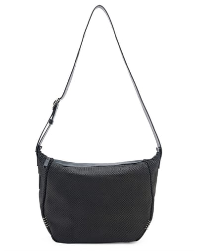 FREDsBRUDER Leren schoudertas Daily Catch Crossbag Black zwart