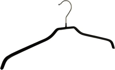 De Kledinghanger Gigant - Kledinghanger - Volwassenen - 8319 - 50 Stuks - Blousehanger - Shirthanger - metaal - Zwart - Anti-slip Coating - 46 cm - Kleerhanger (8319_00/50)