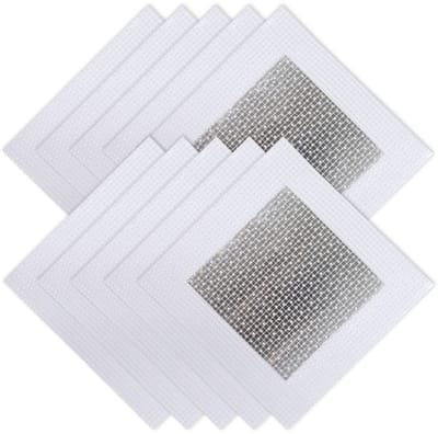 10x Aluminium Gipsplaat Reparatieset 10x10 cm voor Muren en Plafonds