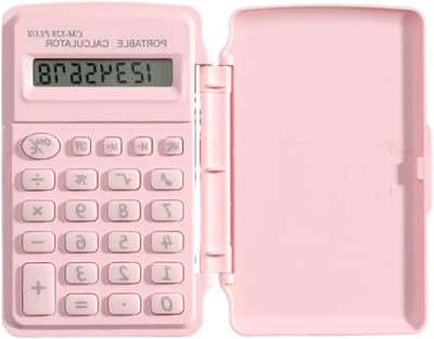 Mini Rekenmachine - Zakrekenmachine Desktop - Dagelijkse Berekeningen - 8 Cijfer LCD - 10x6cm - Roze